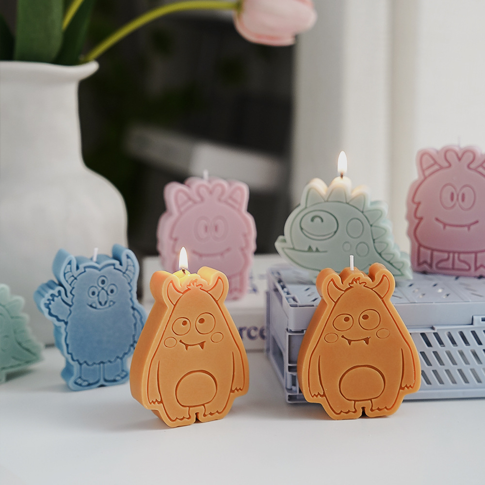 Little monster candle cartoon shape birthday gift scented candle for children